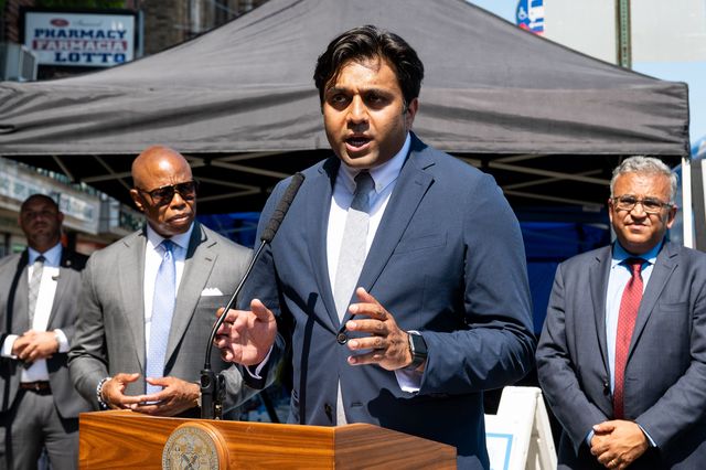 Dr. Ashwin Vasan, New York City health commissioner, speaks at a press conference about the city's new mobile test-to-treat program, June 30th 2022.